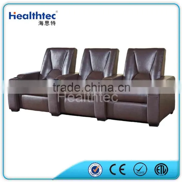 Dubai Brown 3 Seater Leather Recliner Furniture Sofa photo-3