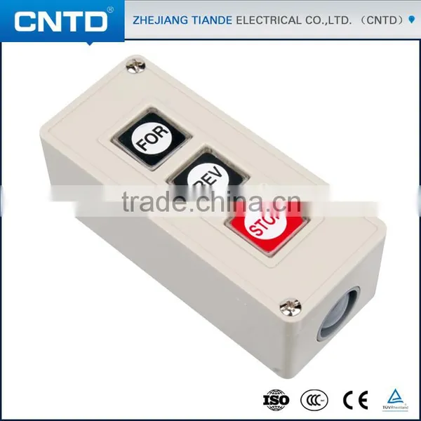 CNTD Top Quality Surface Mounting Reinforced Plastic Start Button 3A 250V Power Button Switch for Motor (CPB-3)