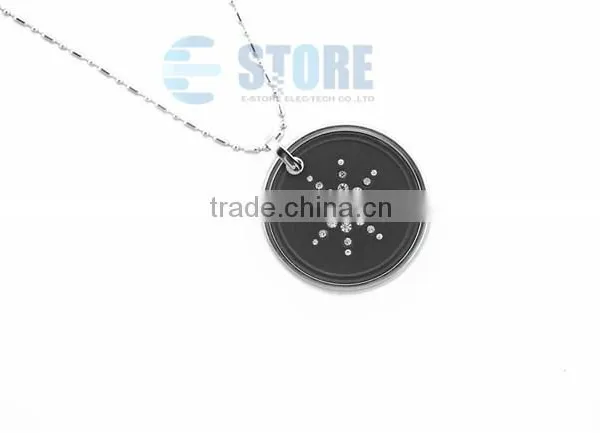 Wholesale Japanese Quantum Pendant Lava Stones Pendant Scalar Energy Pendant With Stainless Steel Circle photo-6