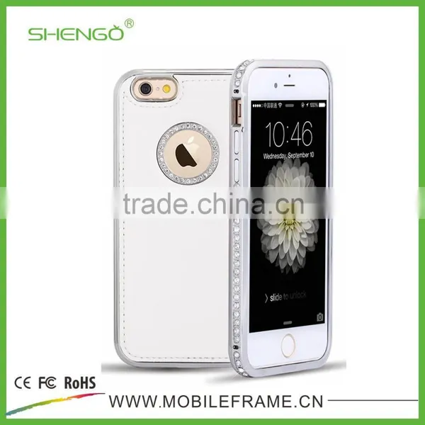New Design Metal Phone Case With Back Leather photo-2