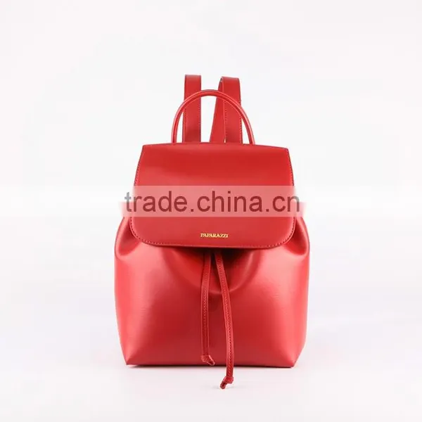 4772 Wholesale Trendy Design Red PU Material Fashion Waterproof Ladies Backpack photo-2