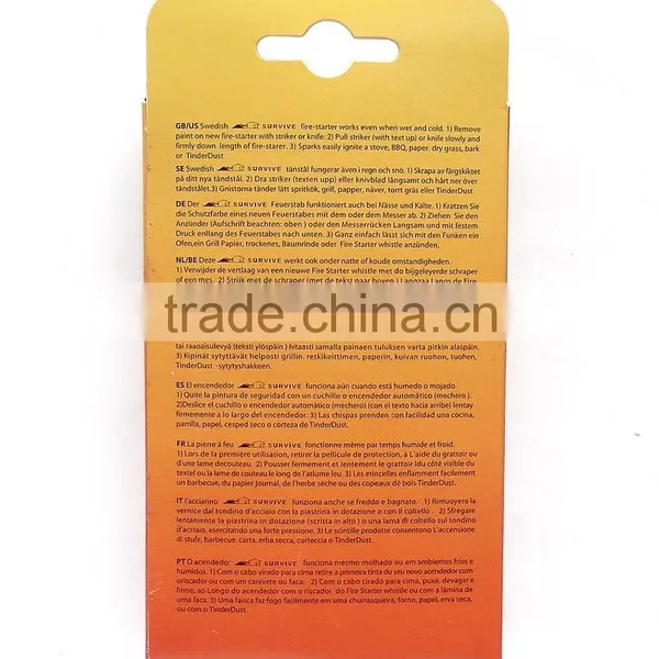 Top Hot Selling With Compass Whistle Function Magnesium Fire Starter Survival Sets photo-6