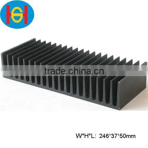 Black Anodized Extrusion Aluminum Led Heat Sink