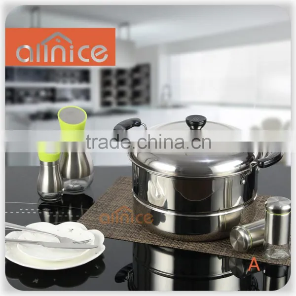 Allnice- New Large Stainless Steel One/double Layer Cooking Steamer Pot for Sale photo-2