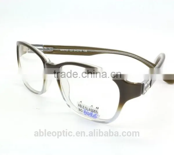 HOTSELLING Lucency Fade Color Fashion Design Acetate Hand Made Spectacles Optical Frames Eyewear Eyeglasses photo-3