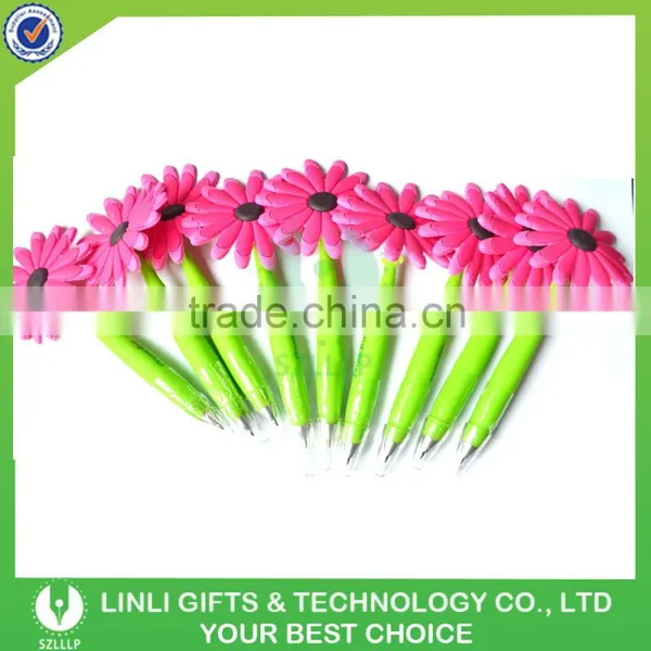 Customized Printed Promotional Silicone Flower Ball Pen, Flower Pen, Flower Ballpoint photo-3