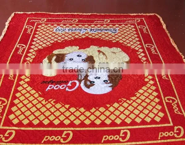 Emboss 100% Polyester Velvet Bedsheet With 3 Side Lace