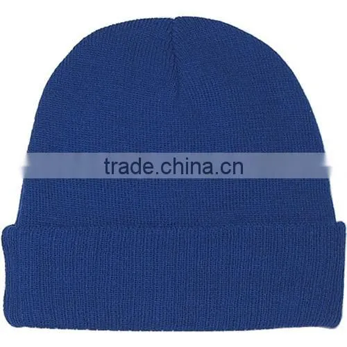 Wholesale Unisex Plain Ski Cuff Knitted Beanie photo-2