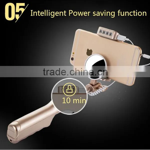 New Factory Monopod Bluetooth Selfie Stick With Mirror photo-6