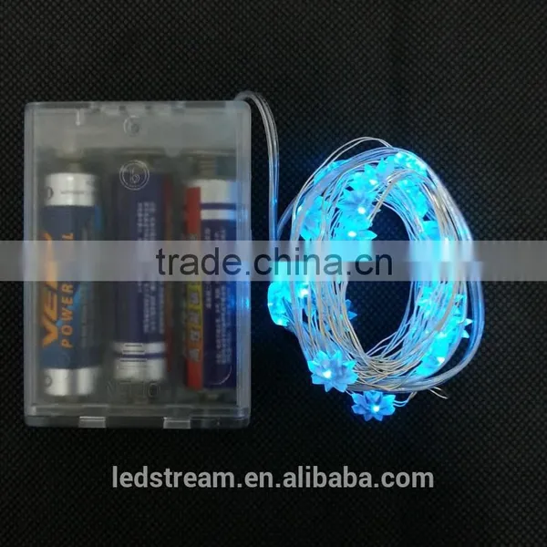 Latest Octagonal Flower LED Silver Color Copper Wire String Lights Fairy Lights for Christmas Holiday Lighting photo-2