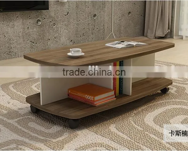 Multicolor Wooden Movable Coffee Table for Home photo-4