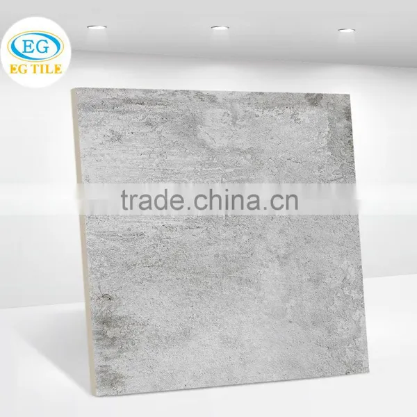 60x60 Non Slip Pure Grey Rough Concrete Look Exterior Floor Porcelain Tile photo-2