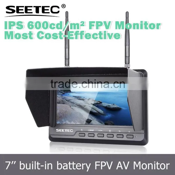 New Arrival 7 Inch FPV Screen AV Input Built in Battery IPS Panel 2200mAh Quadcopter Toy