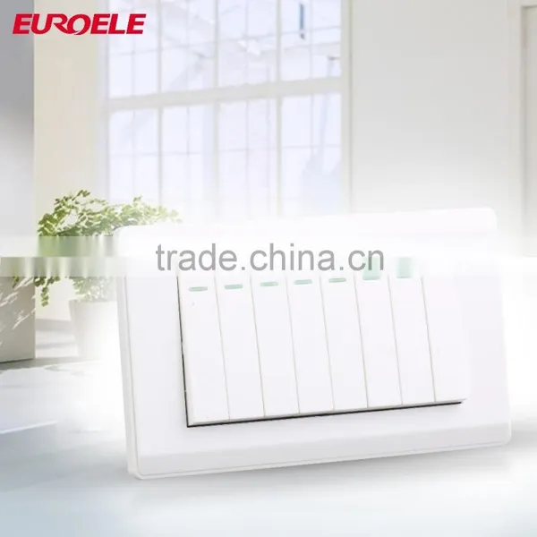 Hot Selling High Quality Pakistan Series 8G Big Buttons Wall Switch PC White