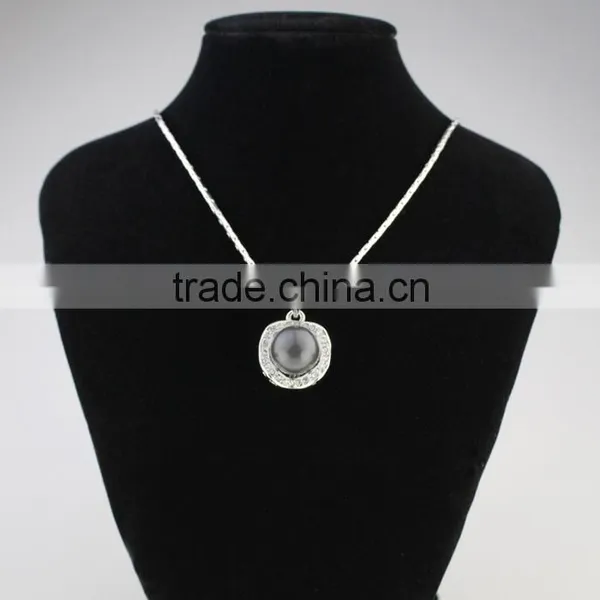 White Gold Austrian Crystal Imitation Pearl Necklace photo-6