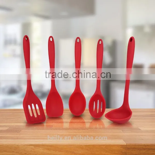 Dishwasher Safe Silicone Kitchen Utensil Including Spatula, Ladle, Slotted Spoon, Mixing Spoon, Spoonula, Turner photo-4