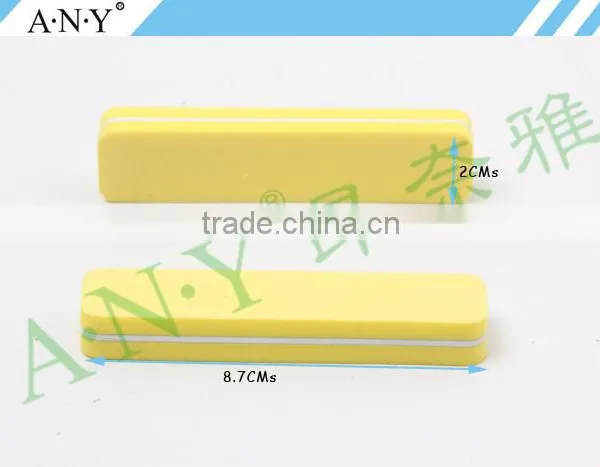 Nail Art Manicure Using Cheap Yellow Cusom Sponge Mini Nail File photo-3