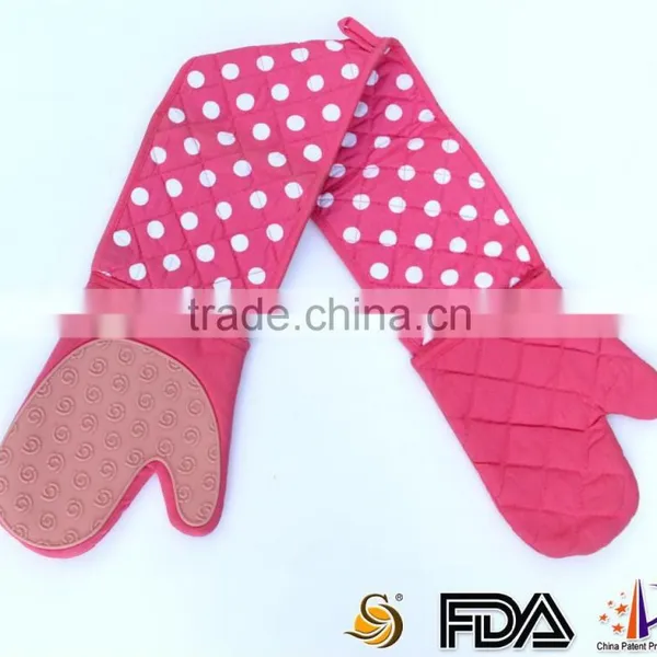 2016 Hot Sell Heat Resistant Silicone Double Oven Mitt Support Trade Assurance