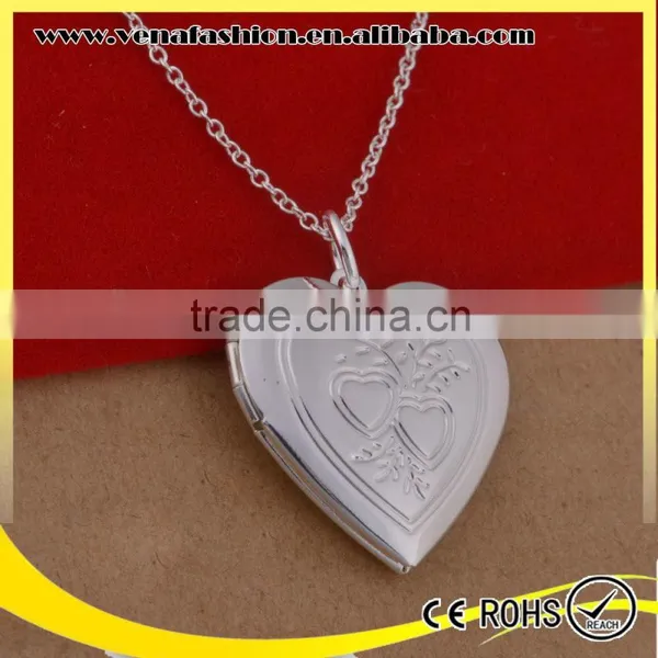Heart Plated 925 Snake Thick Silver Chain Necklace Patterns photo-2