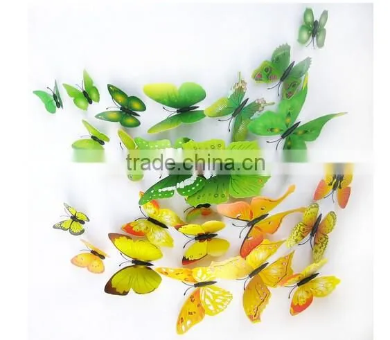 New 3D DIY 12PCS Multi-Color Butterfly Wall Sticker Home Wedding Room Art Decor photo-5