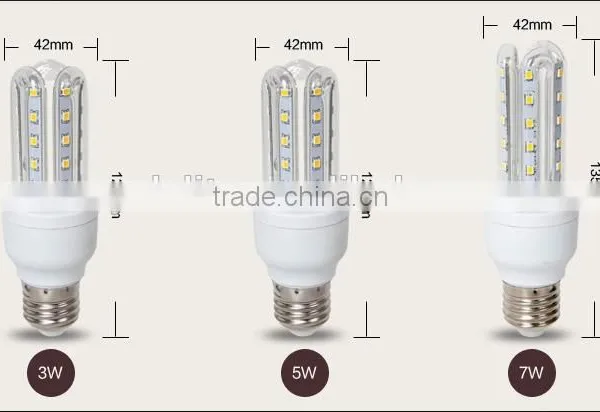 U Shape LED Corn Light LED Energy Saving Lamp 3-23W SMD 2835, 240-2300lm, PF>0.9 photo-2