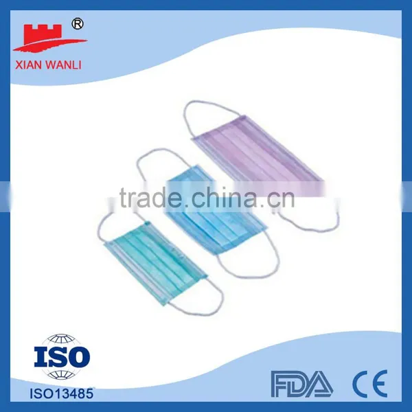 Dental Supply China Suppliers/disposable 3-ply Disposable Nonwoven Face Mask