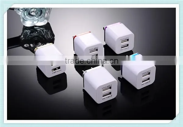 5V 2.1a USA Plug AC Travel Dual USB Wall Charger For IPhone Quality Choice photo-2