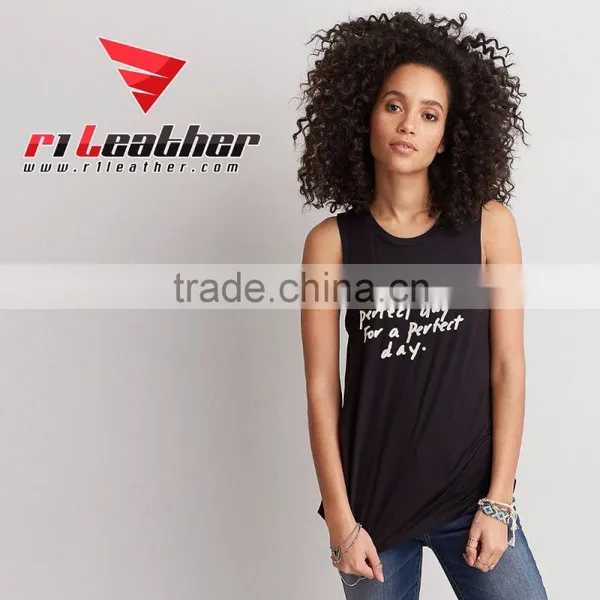 Women Flat Lock Stitching Gym Running Singlets Tank Top for Workout