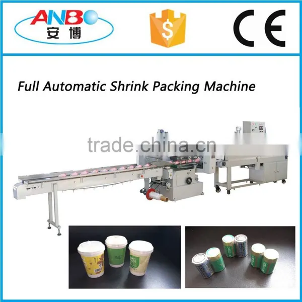 High speed instant noodles bowl shrink wrapping machine,instant noodles bowl shrink packing machine