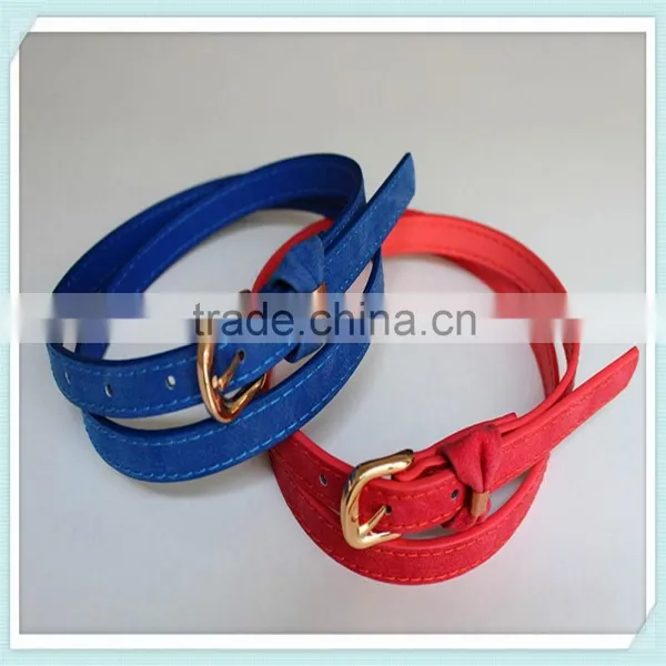 New Style Lady Leather Belts Leather Belts With Alloy Buckle PU Skinny Belts photo-4