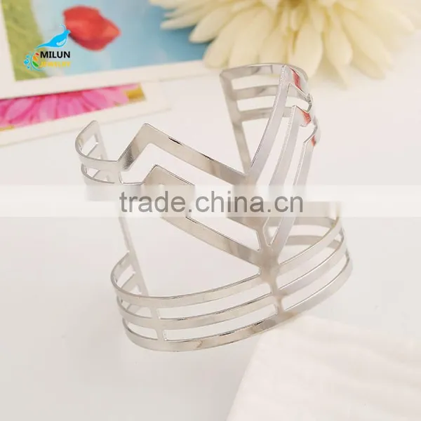 Cheap Simple Fashion Punk Charming Lady Open Cuff Bangle photo-2
