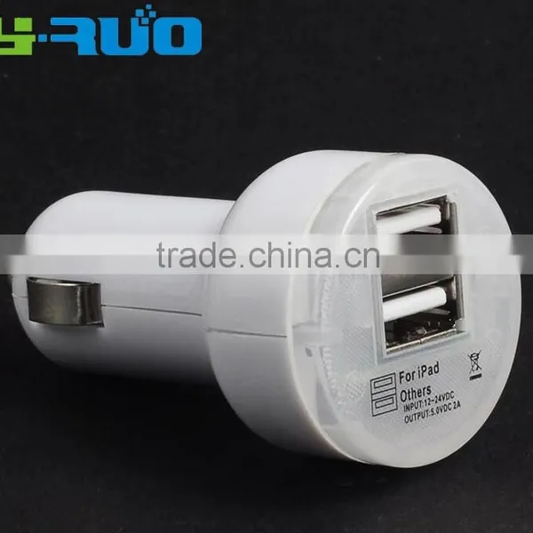Cheapest China Mobile Phone 5v 2.1A Dual Usb Ports Mini Car Charger for Iphone 6s, Tablet pc photo-3