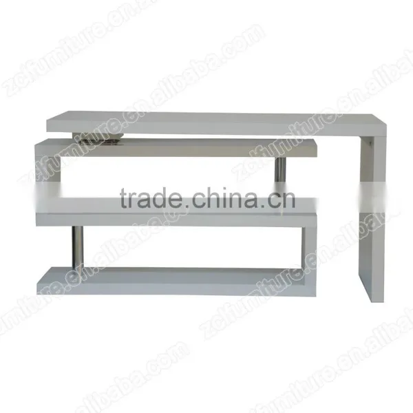 White high gloss rotating table