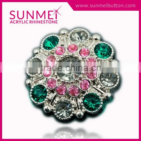 Wholesale Decorative Crystal Button Rhinestone Dress Embellishments photo-5
