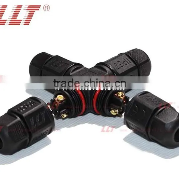 IP67 Outdoor Lighting Cable Junction 4-Way Cross Type Waterproof Connector photo-3