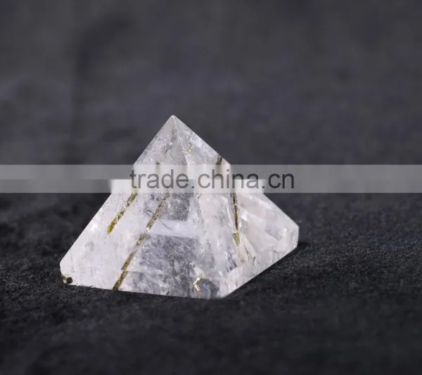 Hot Sale 100% Natural Transparent Pure Pyramid Quartz Crystal Clear Pyramid photo-6