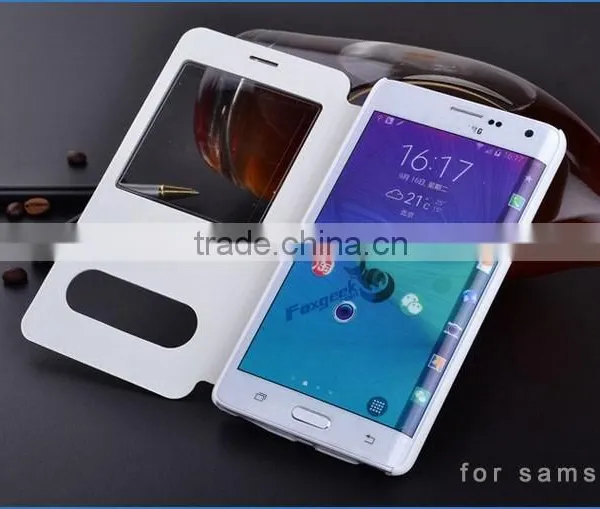 Wholesale Luxury Phone Case for Samsung Galaxy Note 4 With Double Window Protective Cover Case photo-2