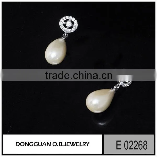 Fancy Design Gold Earring for Party Girls Imitation White Shell Earring With Price photo-5