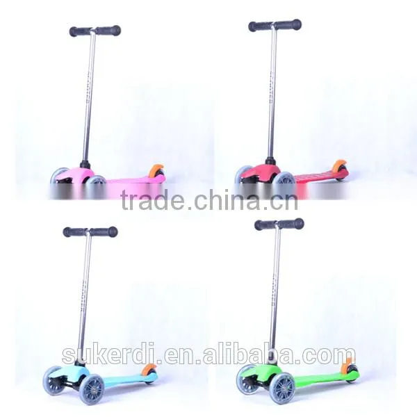 120/80mm 3 Wheel Plug in Aluminum T Bar Kick Kick Mini M-cro Scooter photo-2