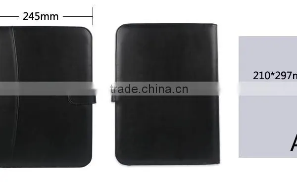 A4 Zipper Portfolio PU Leather File Folders Mutifuction Organizer photo-5