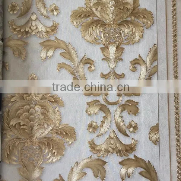 Construction Material Luxury Flower Vinyl Wallpaper photo-4