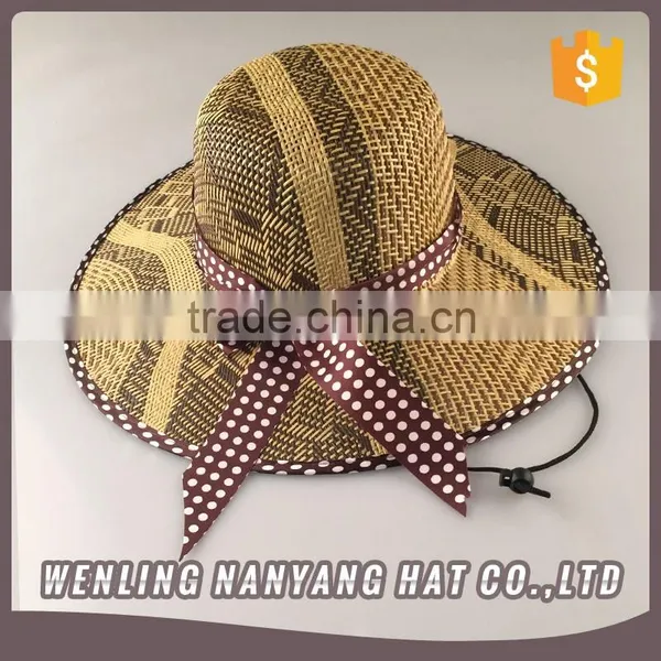 Womens Fashion Summer Straw Hat Sun Hat Folding Travel Beach Cap With Lovely Bow photo-4
