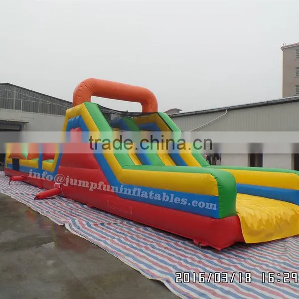 60feet Inflatable Obstacle Course for Sale, Cheap Inflatable Slide and Obstacle Challenge Children Bouncy Playground photo-3