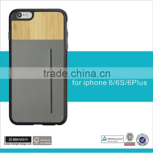 Wood Phone Case Wholesale Mobile Phone Leather Case for Iphone 6s photo-5