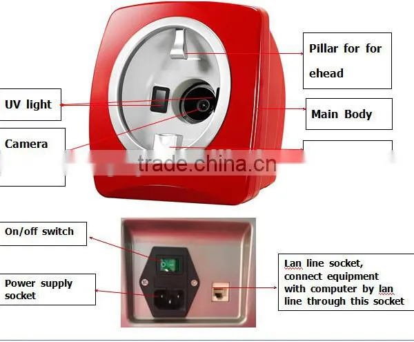 Multi-languages Chinese/English/Russian/Spaish/French/version Skin Scope Analyzer Machine photo-3