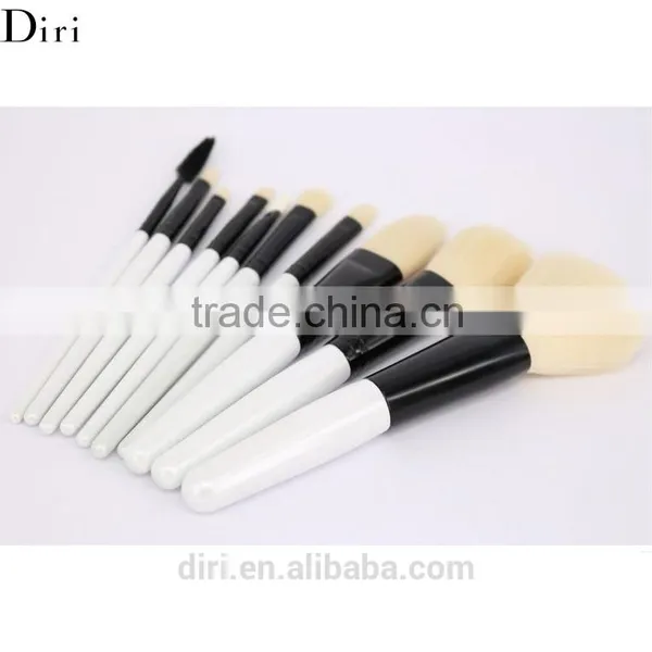 10pcs Top Quality Professional Wood Handle Makeup Brush Set photo-4