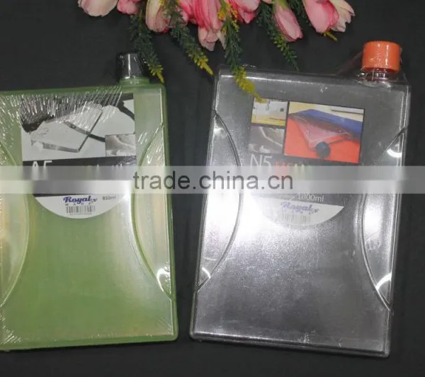 A5 850ml Flat Transparent Memo Plastic Water Bottle, N5 1000ml Flat Transparent Memo Water Bottle photo-2