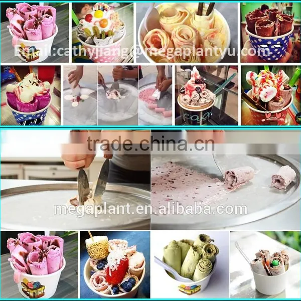 Double Pan Ice Curl Machine Fry Ice Cream Roll Machine for Sale Price photo-2