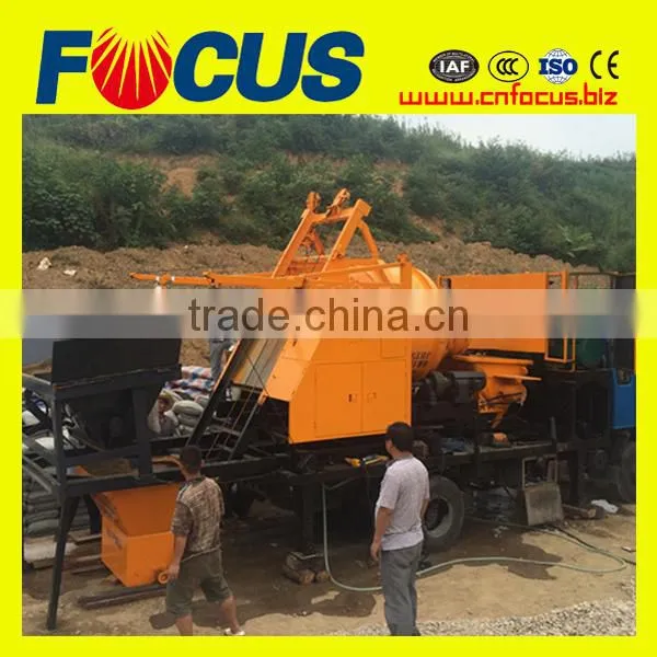 Concrete Mixer Pump on Truck With Aggregate Weighting System photo-2