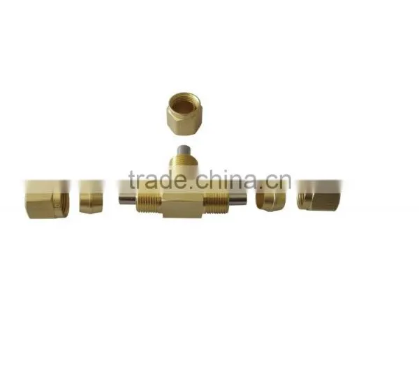 964 Union Tee,Air Brake Fittings for Nylon Tube, Brass Valve photo-4